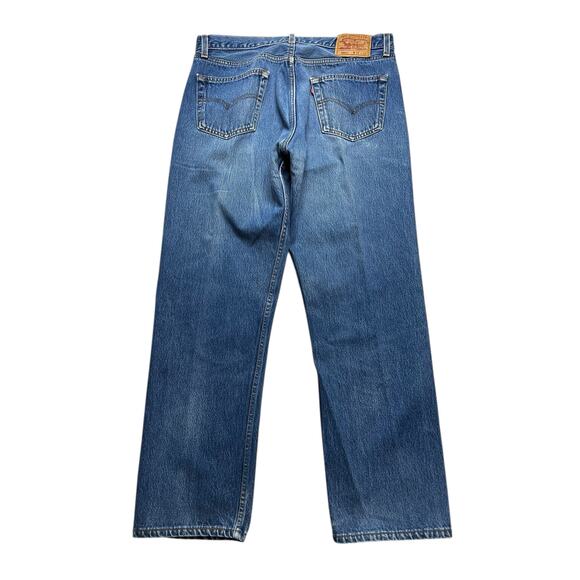 Levi's  501XX Blue Denim Jeans Mens 38x33 (Fits 34x30)  Made in USA Vintage 90s - Picture 5 of 15